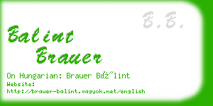 balint brauer business card